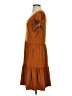 HOTOUCH Solid Brown Orange Casual Dress Size S - photo 5