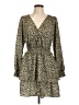 Lush 100% Polyester Animal Print Tan Casual Dress Size L - photo 1