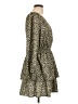 Lush 100% Polyester Animal Print Tan Casual Dress Size L - photo 4
