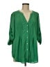 BCBGMAXAZRIA 100% Polyester Green 3/4 Sleeve Blouse Size M - photo 1