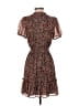 CeCe 100% Polyester Floral Brown Casual Dress Size XXS - photo 2