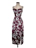 Unbranded 100% Polyester Floral Burgundy Cocktail Dress Size XS - photo 1