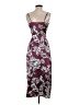 Unbranded 100% Polyester Floral Burgundy Cocktail Dress Size XS - photo 2