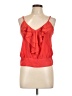 Double Zero 100% Polyester Red Sleeveless Blouse Size L - photo 1