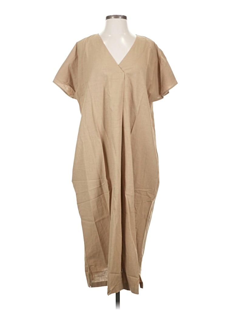 Pre-owned First Love Casual Dress In Tan