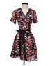 GOEN.J 100% Polyester Floral Orange Casual Dress Size XS - photo 1