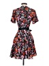 GOEN.J 100% Polyester Floral Orange Casual Dress Size XS - photo 2