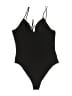 Zara Solid Black One Piece Swimsuit Size L - photo 2