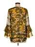 CAbi 100% Polyester Floral Multi Color Yellow 3/4 Sleeve Blouse Size M - photo 2