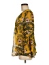 CAbi 100% Polyester Floral Multi Color Yellow 3/4 Sleeve Blouse Size M - photo 5