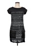 Warehouse 100% Viscose Tweed Black Casual Dress Size UK 10 / US 6 - photo 1