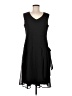 Vijiv 100% Polyester Solid Black Casual Dress Size M - photo 1