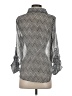 About A Girl 100% Polyester Chevron-herringbone Silver Long Sleeve Blouse Size S - photo 2