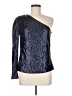 Rachel Zoe Silver Blue Long Sleeve Top Size 6 - photo 1