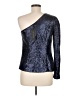 Rachel Zoe Silver Blue Long Sleeve Top Size 6 - photo 2
