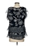 CAbi 100% Polyester Black Short Sleeve Blouse Size S - photo 2