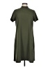 Elle Solid Green Casual Dress Size L - photo 1