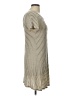 Olivia Rae Stripes Tan Casual Dress Size L - photo 4
