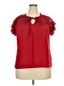 Maurices 100% Polyester Red Short Sleeve Blouse Size XXL - photo 1