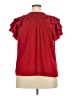 Maurices 100% Polyester Red Short Sleeve Blouse Size XXL - photo 2