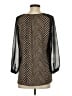 Ann Taylor 100% Polyester Chevron-herringbone Black 3/4 Sleeve Blouse Size XS - photo 2