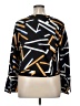 Shein Curve 100% Polyester Print Black Long Sleeve Blouse Size 1X - photo 2
