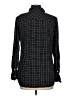 Merona 100% Rayon Checkered-gingham Black Long Sleeve Button-Down Shirt Size L - photo 2