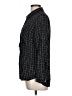 Merona 100% Rayon Checkered-gingham Black Long Sleeve Button-Down Shirt Size L - photo 5