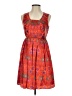Parameters 100% Silk Paisley Orange Cocktail Dress Size 2 - photo 1