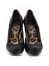 Talbots 100% Leather Animal Print Black Heels Size 8 - photo 2