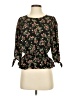 iris 100% Polyester Black 3/4 Sleeve Blouse Size S - photo 1