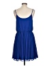 Pink Owl 100% Polyester Solid Blue Cocktail Dress Size L - photo 2