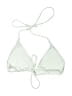 Unbranded Chevron-herringbone Silver White Swimsuit Top Size L - photo 2