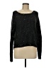 Jennifer Lopez Metallic Black Pullover Sweater Size M - photo 1