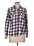 Merona Plaid Purple Long Sleeve Button-Down Shirt Size M - photo 1