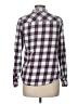 Merona Plaid Purple Long Sleeve Button-Down Shirt Size M - photo 2