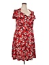 Leota Floral Multi Color Red Casual Dress Size 2X - photo 2
