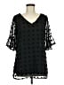 Unbranded 100% Polyester Black 3/4 Sleeve Blouse Size M - photo 1