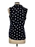 Anne Klein Polka Dots Black Blue Sleeveless Blouse Size M - photo 2
