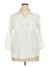 Papermoon 100% Polyester Ivory White 3/4 Sleeve Blouse Size 2X - photo 1