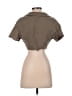 Shein 100% Cotton Tan Short Sleeve Blouse Size 4 - photo 2