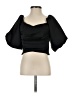 Express 100% Polyester Black Short Sleeve Top Size XS - photo 1