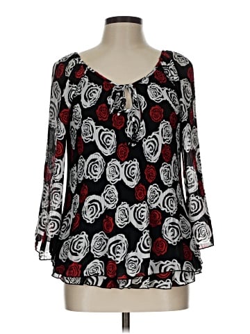 Signature by Larry Levine Long Sleeve Blouse (view 1)