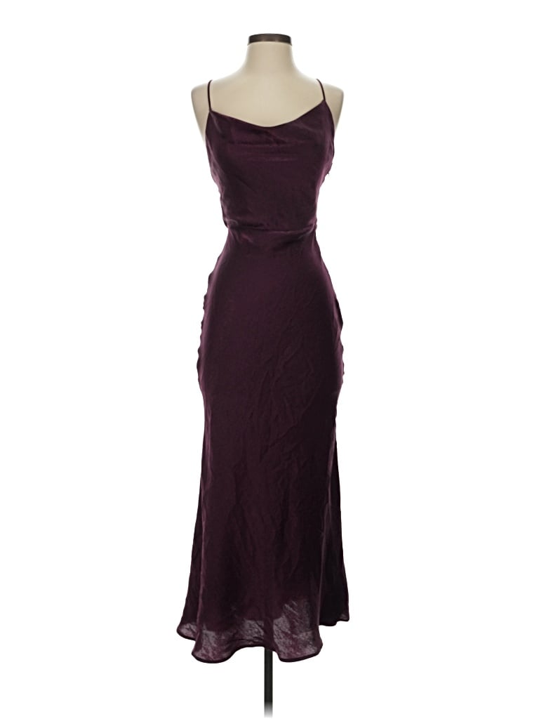 Pre-owned Lulus Cocktail Dress In Burgundy