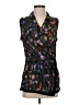 CAbi 100% Polyester Multi Color Black Sleeveless Blouse Size S - photo 1