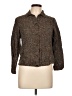 JM Collection Tweed Brown Long Sleeve Button-Down Shirt Size 10 (petite) - photo 1
