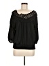 Venus 100% Polyester Black 3/4 Sleeve Blouse Size M - photo 1