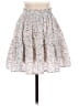 Shein 100% Polyester Floral White Casual Skirt Size 2 - photo 1