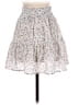 Shein 100% Polyester Floral White Casual Skirt Size 2 - photo 2