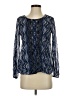 Alfani 100% Nylon Blue Long Sleeve Blouse Size S - photo 1